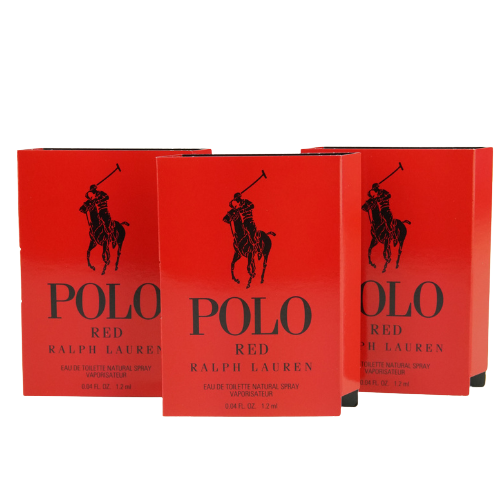 Ralph Lauren Polo Red Eau De Toilette Spray 1.2ml Pack of 3