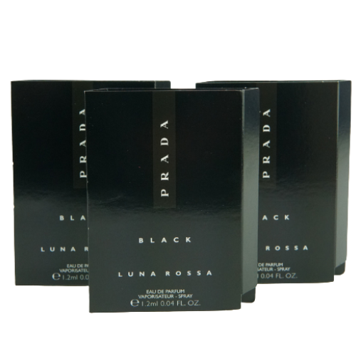 Prada Black Luna Rossa Eau De Parfum Spray 1.2ml Pack of 3