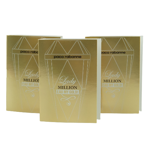 Paco Rabanne Lady Million My Gold Eau De Toilette Spray 1.5ml (3 Pack)