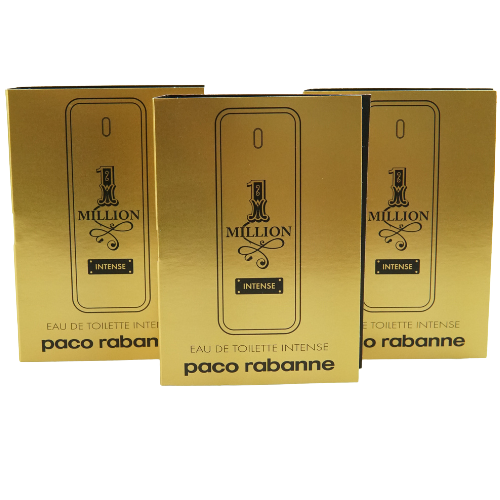 Paco Rabanne 1 Million Intense Eau De Toilette Spray 1.5ml (3 Pack)