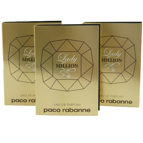 Paco Rabanne Lady Million Eau De Parfum Spray 1.5ml (3 Pack)