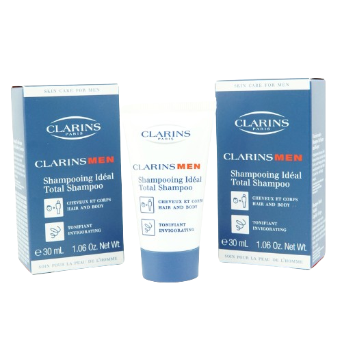 Clarins Men 2 In 1 Total Shampoo 30ml (Trio Pack) (Tester)