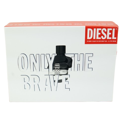 Diesel Only The Brave 3 Pc Gift Set Eau De Toillette Spray 75ml + 75ml Shower Gel (Damage Box)