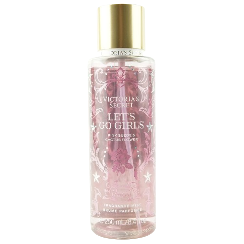 Victoria'S Secret Lets Go Girls Pink Suede &Cactus Flower Parfum Mist 250ml (Damage Cap)