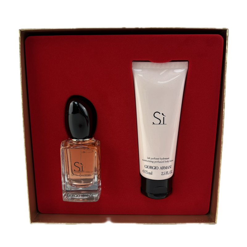 Armani Si 2Pc Gift Set 30ml Edp Spray + 75ml Body Lotion
