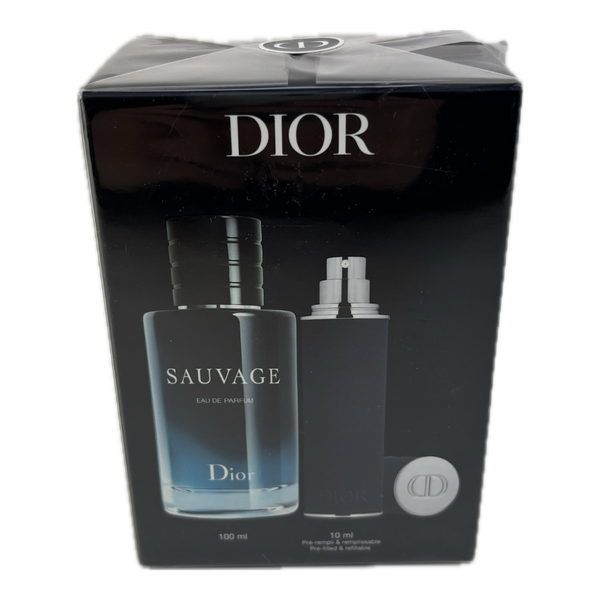 Dior Sauvage Gift Set 100ml Eau De Parfum + 10ml Pre-filled & Refillab