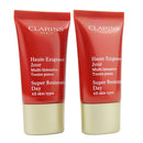 Clarins Super Restorative Day Cream For All Skin Types New Sealed ( 2 x 15ml )