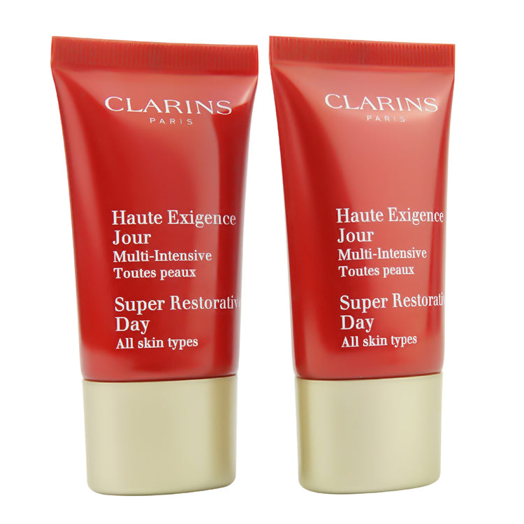 Clarins Super Restorative Day Cream For All Skin Types New Sealed ( 2 x 15ml )