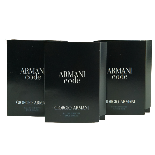 Armani Code Homme Eau De Toilette Spray 1.2ml (Pack of 3)