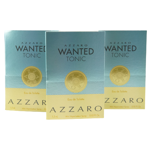 Azzaro Wanted Tonic Eau De Toilette Spray 1.5ml X3