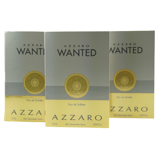 Azzaro Wanted Eau De Toilette Spray 1.2ml (Pack of 3)