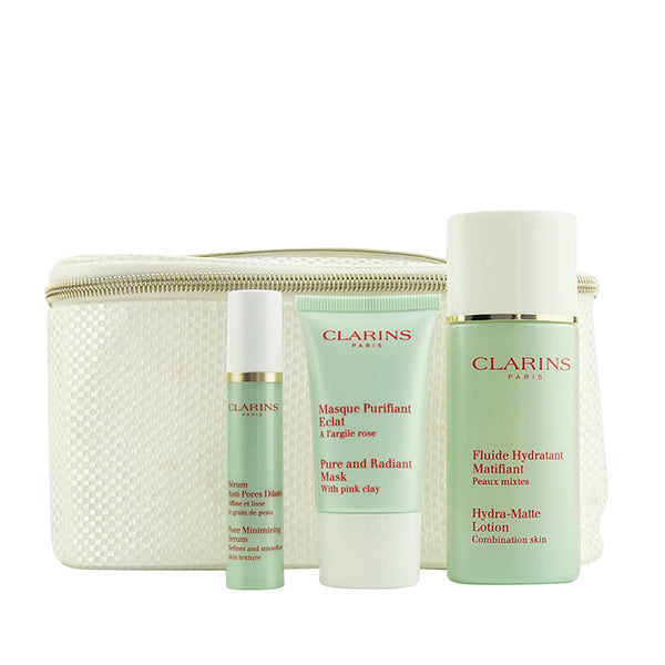 Clarins Long Lasting Shine Control Essentials With Bag